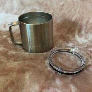 YETI stainless steel mug and lid